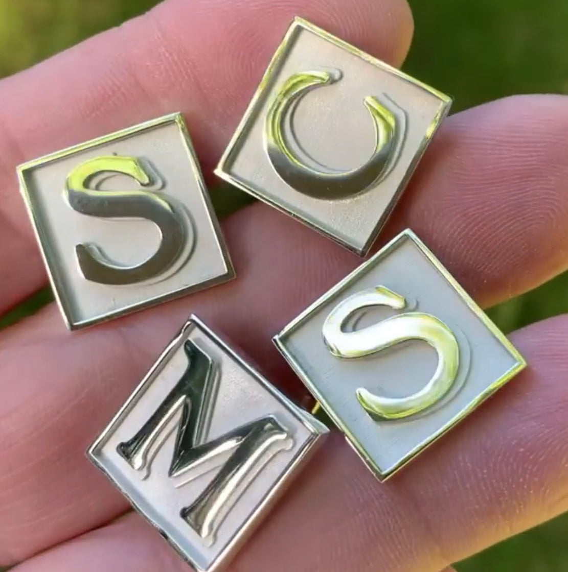 Raised Letter Cufflink